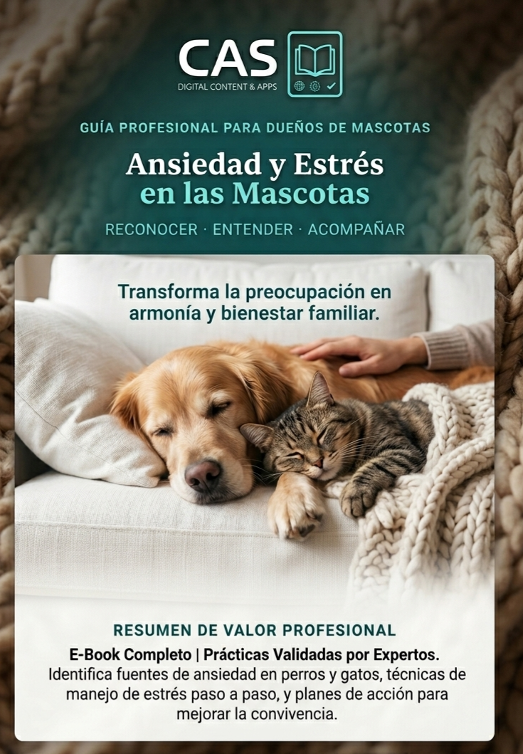 Portada del e-book Ansiedad y Estrés en las Mascotas