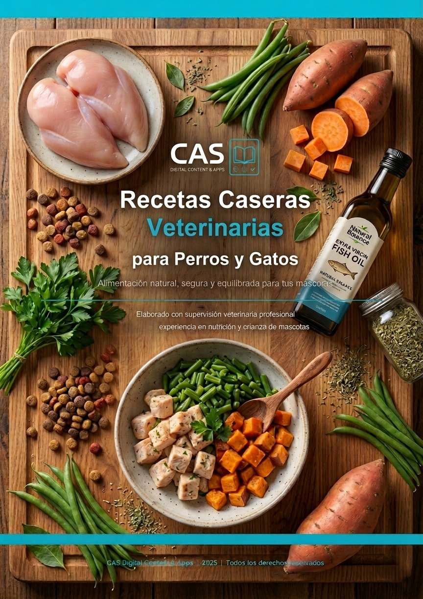 Portada del e-book Recetas Caseras Veterinarias para Perros y Gatos